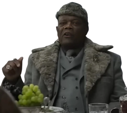 Samuel L Jackson Gray Shearling Coat
