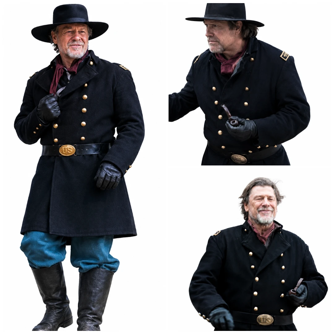 Sean Bean Wearing Black Military Officer Coat In The Isolate Thief 2026