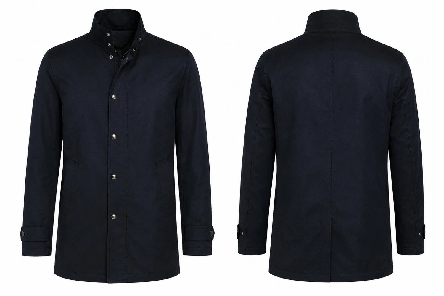 Slow Horses Season 6 Kyle Soller Black Coat Front and Back View