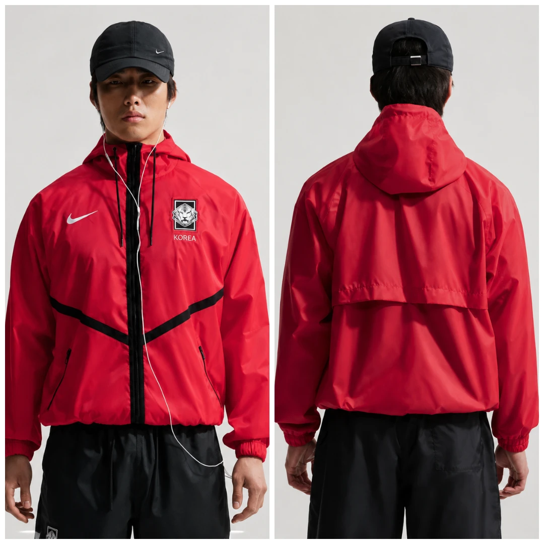 South Korea 2026 Anthem Red Jacket Back View