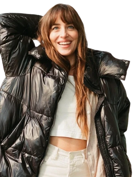 Splitsville Dakota Johnson Black Puffer Jacket Dakota Johnson Black Puffer Jacket