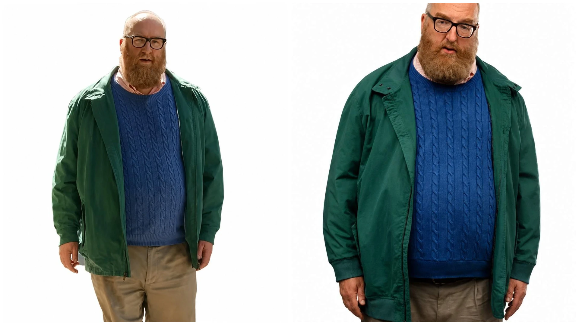 Brian Posehn wearing a green jacket in Stuart Fails to Save the Universe 2026