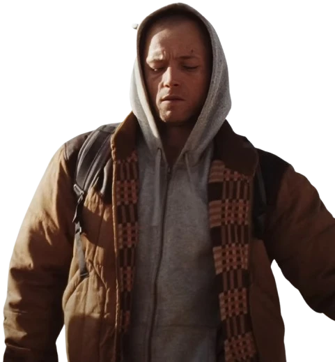 She Rides Shotgun Movie Taron Egerton Puffer Jacket