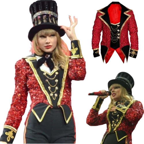 Taylor Swift The Red Tour Sequin Tail Coat Taylor Swift Red Sequin Long Tail Coat