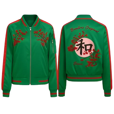 The Iris Affair Meréana Tomlinson Green Bomber Jacket The Iris Affair Meréana Tomlinson Green Bomber Jacket