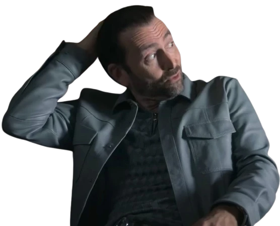 Thursday Murder Club David Tennant Gray Leather Jacket
