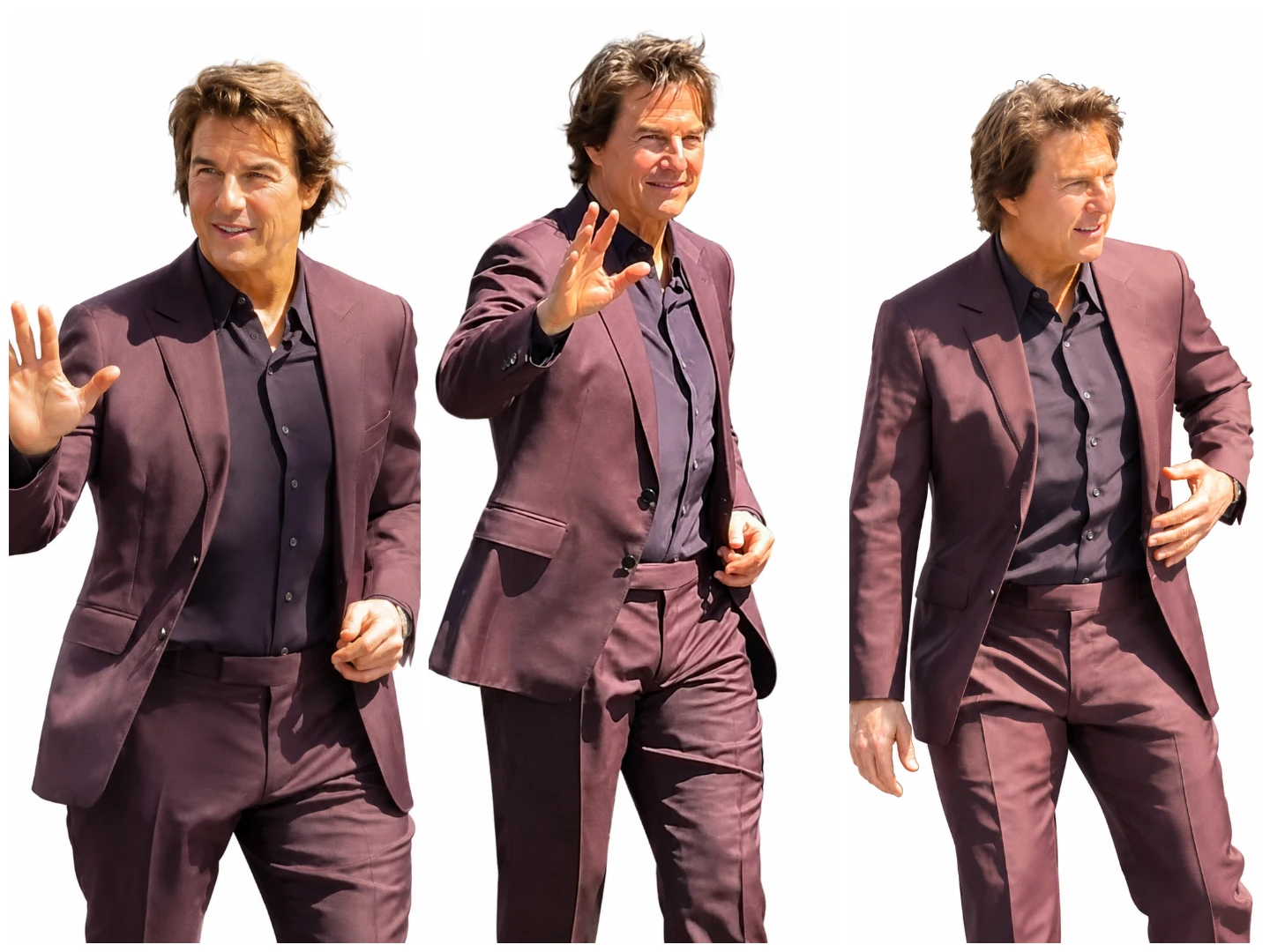 Tom Cruise Burgundy Suit Burgundy Two Piece Suit for Men