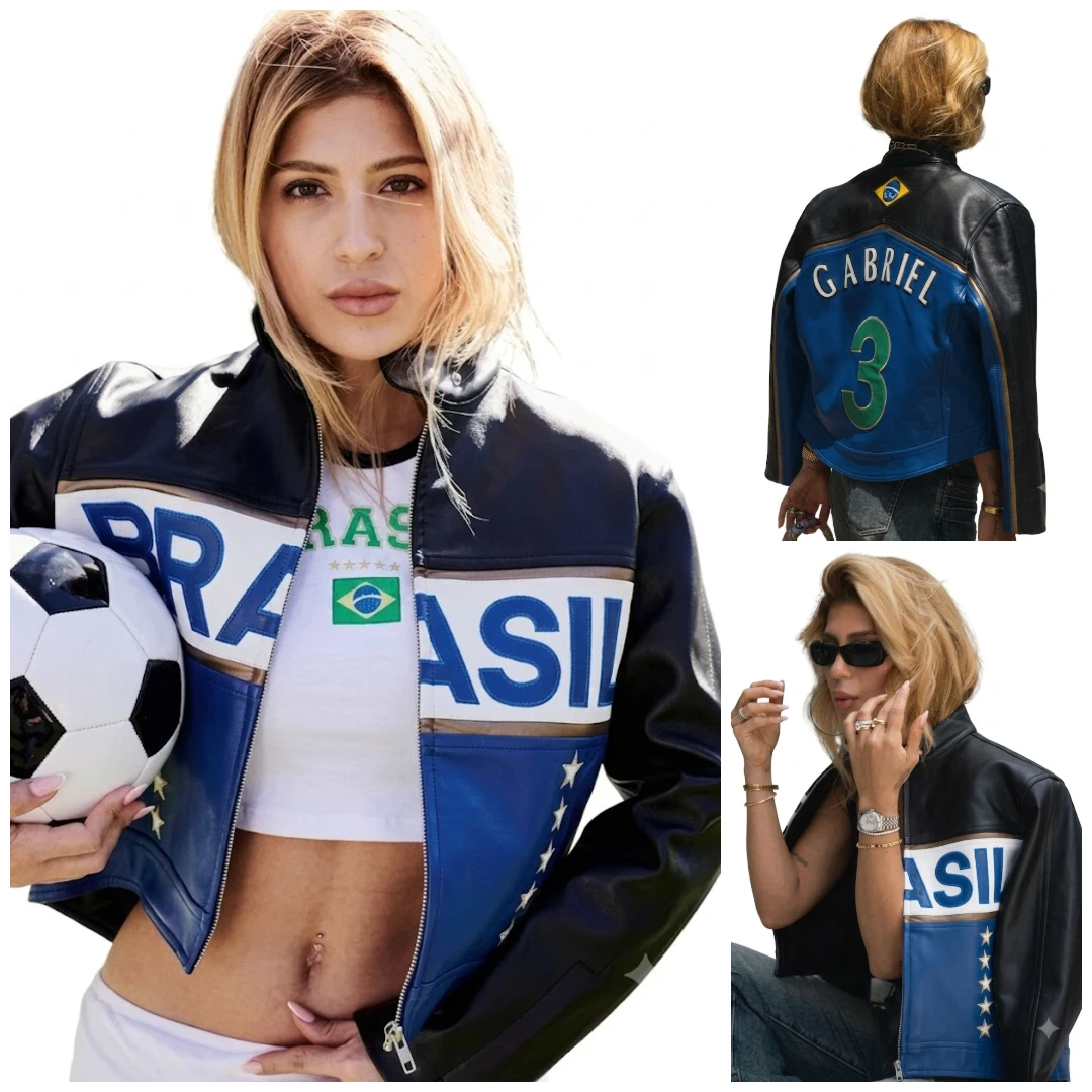 Gabrielle Figueiredo Brazil Leather Jacket from World Cup 2026