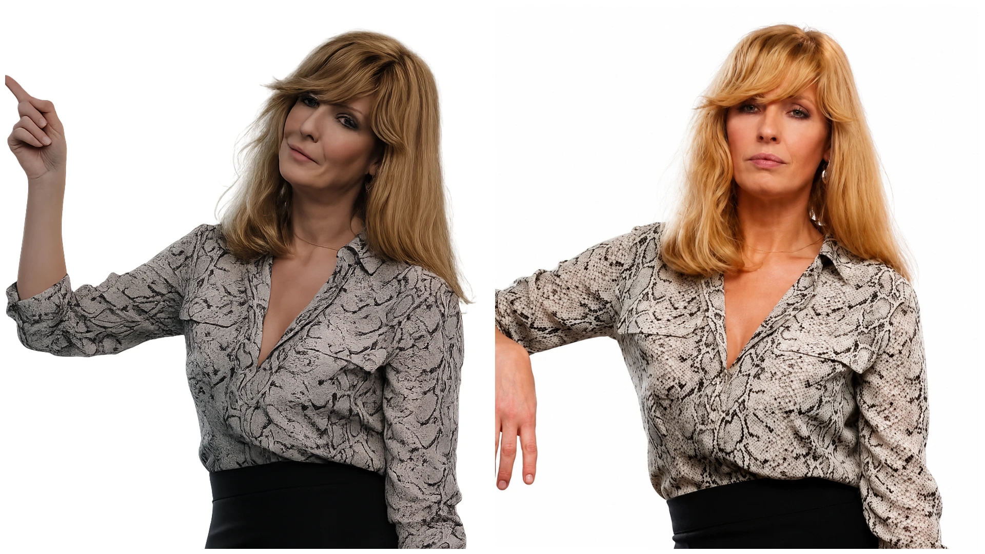 Yellowstone Beth Dutton Snake Print Shirt worn by Kelly Reilly in Yellowstone