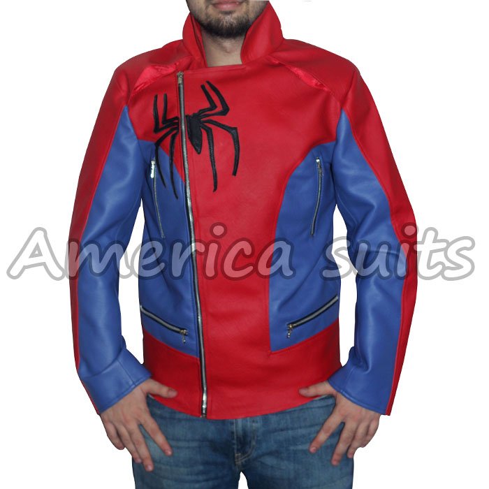 Amazing Spiderman 2 movie Leather Jacket amazing-spider-man-leather-jacket