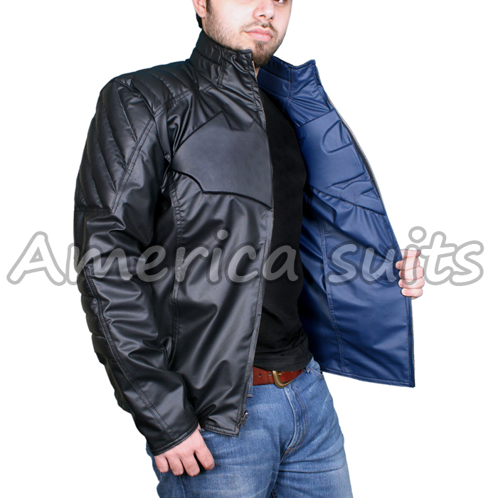 Reversible Batman And Superman Leather Jacket hot-superman-vs-batman-reversable-leather-jacket