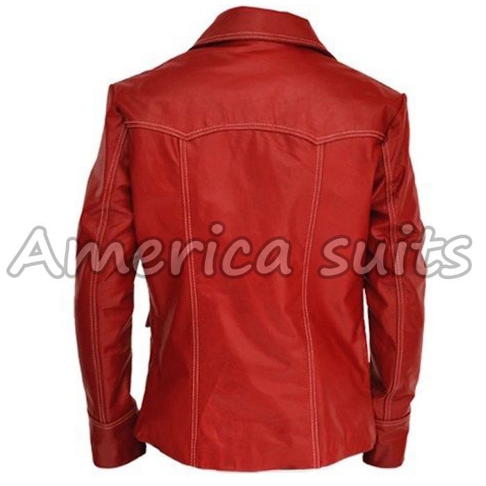 fight club brad pitt red leather jacket for men fight club brad pitt red leather jacket for men