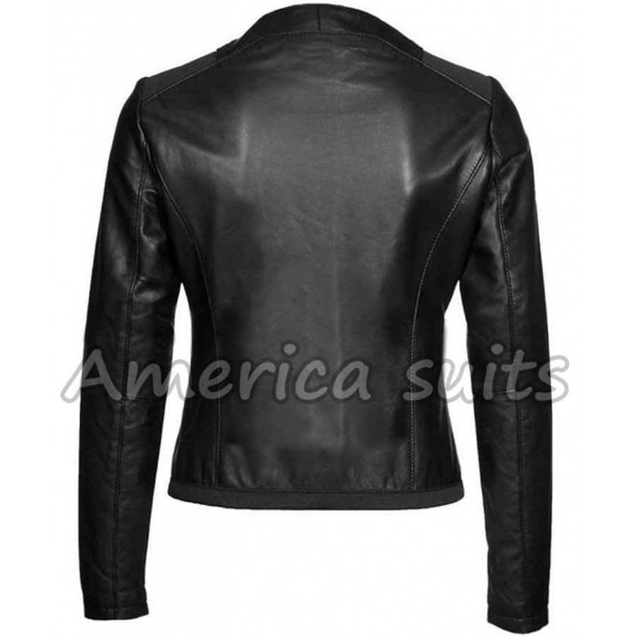 black-collar-less-jacket-for-ladies