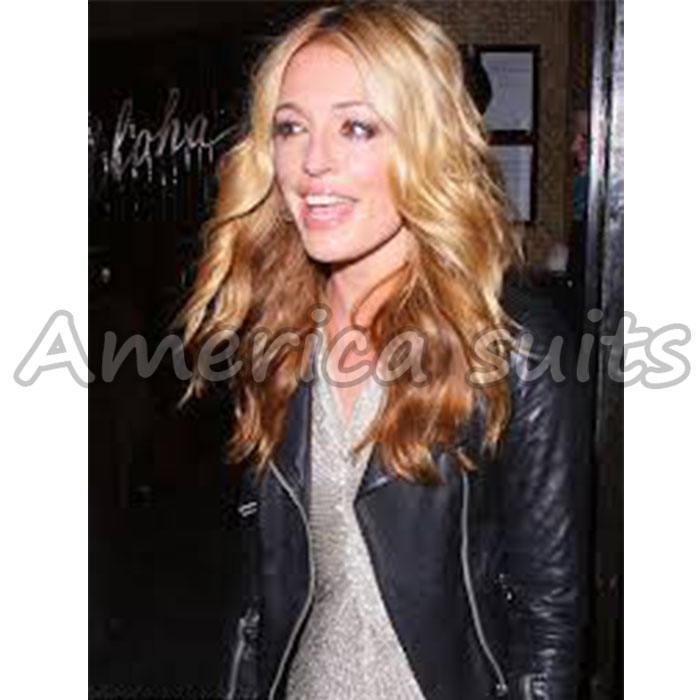Cat Deeley celebrity leather jacket for women american-idol-cat-deeley-black-leather-jacket