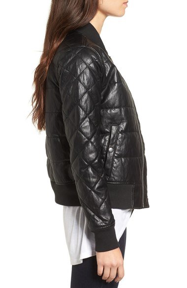 Quilted Faux Leather Bomber Jacket Quilted_Faux_Leather_Bomber