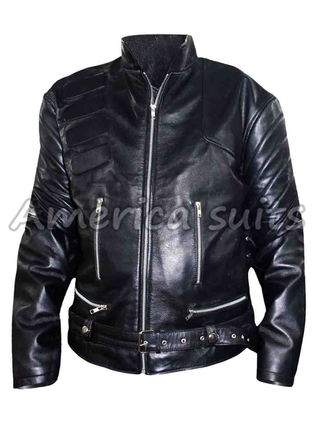 Arnold Schwarzenegger Terminator Genisys Movie Leather jacket Arnold Schwarzenegger Terminator---02