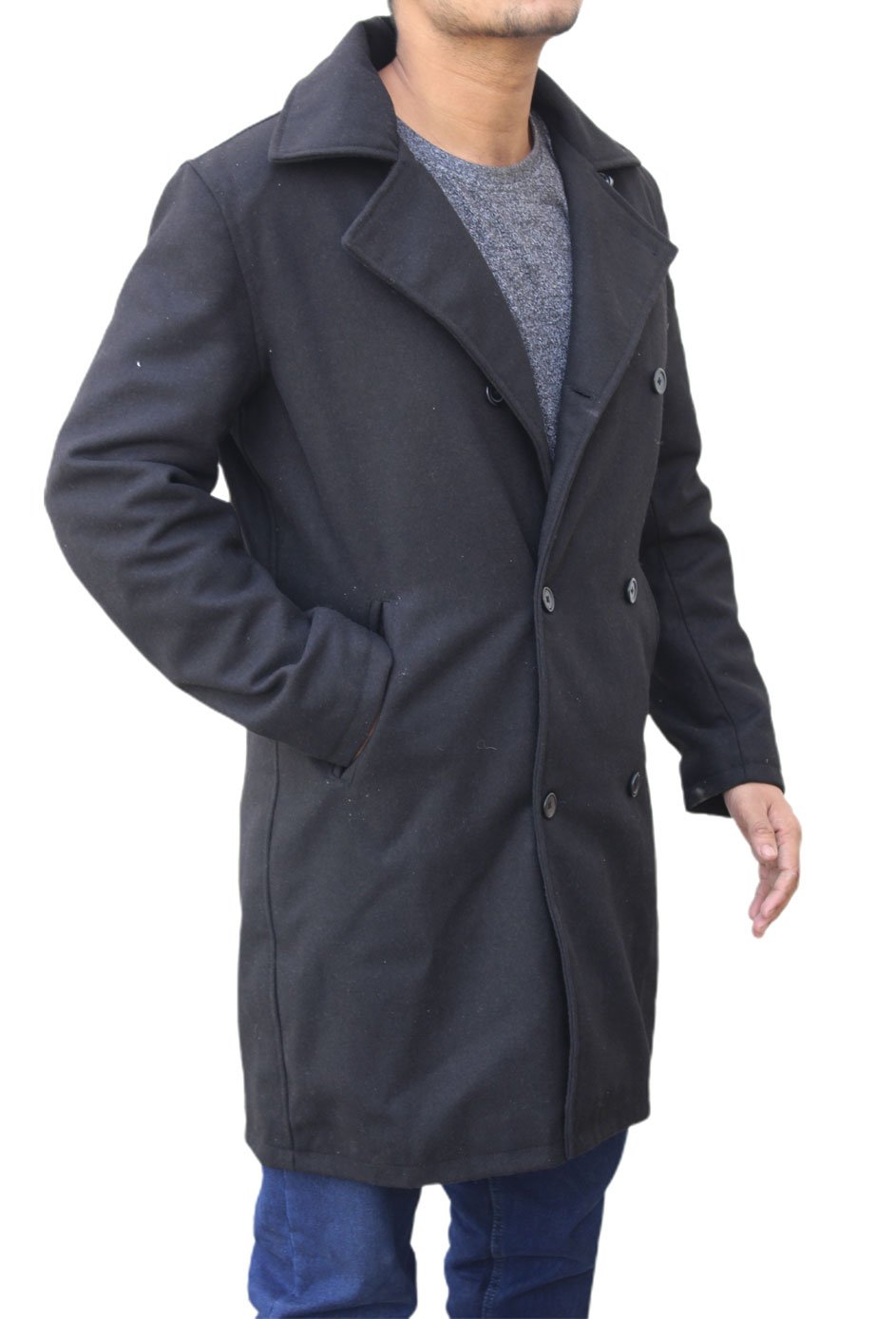Yellowstone Ryan Pea Coat Yellowstone-Ryan-Black-Pea-Coat