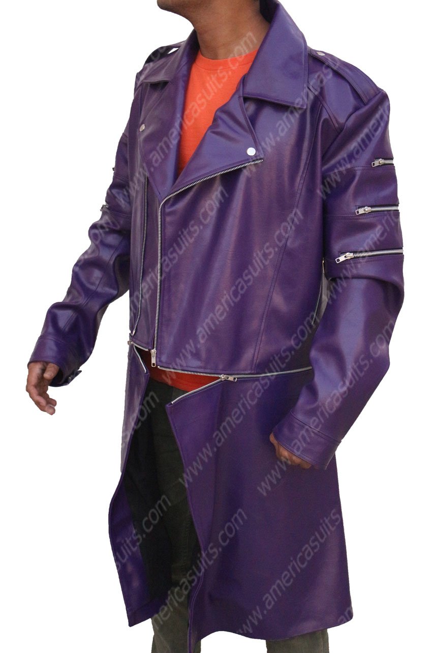 Adam Lambert Purple Leather Coat Adam Lambert Purple Leather Coat