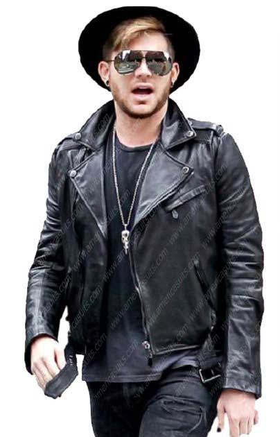 Adam Lambert Singer Leather Jacket adam-lambert-Singer-Leather-jacket
