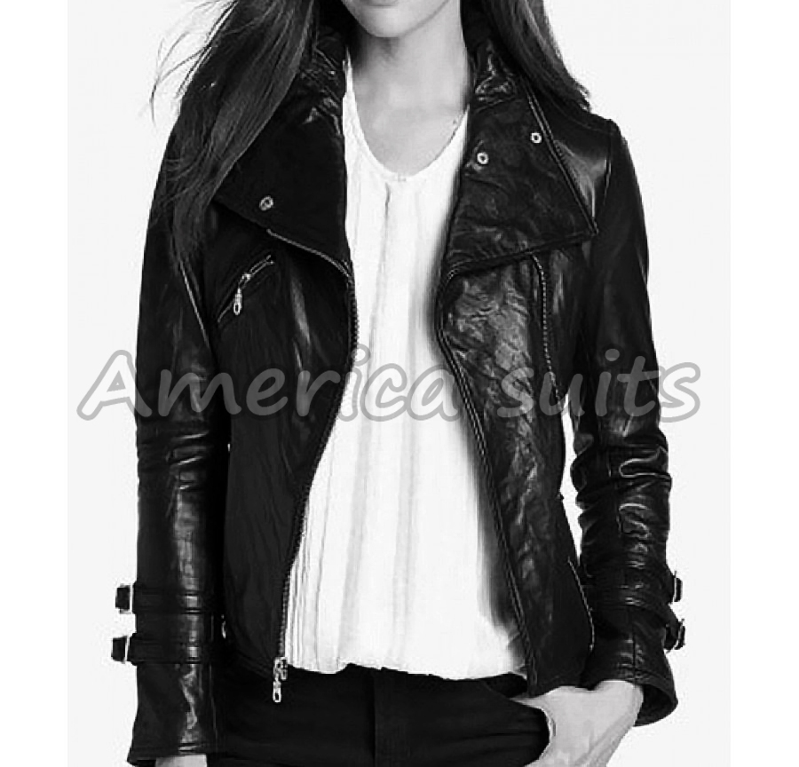 Asymmetrical Leather Moto Jacket Asymmetrical Leather Moto Jacket