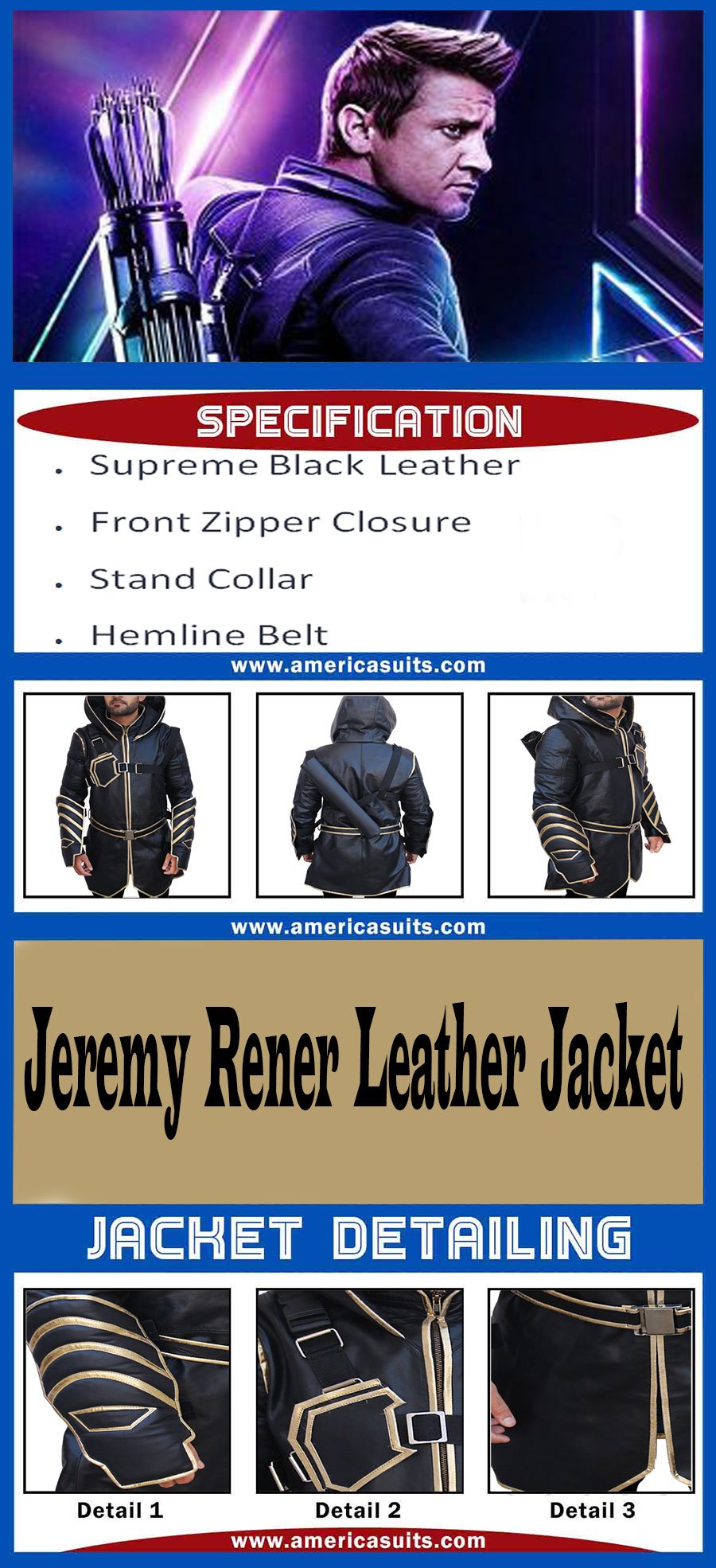 Shop Avengers Endgame Jeremy Renner Leather Jacket