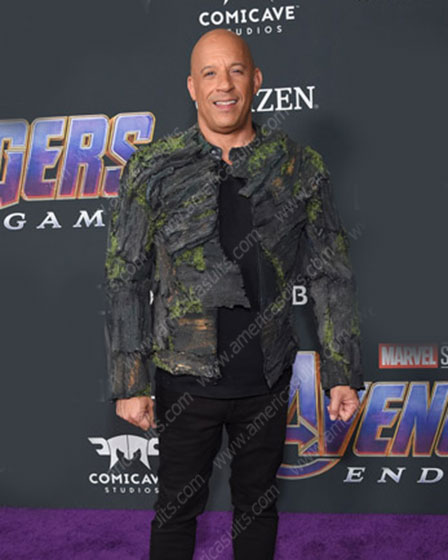 Avengers Endgame Vin Diesel Im Groot Premiere Jacket | americasuits.com