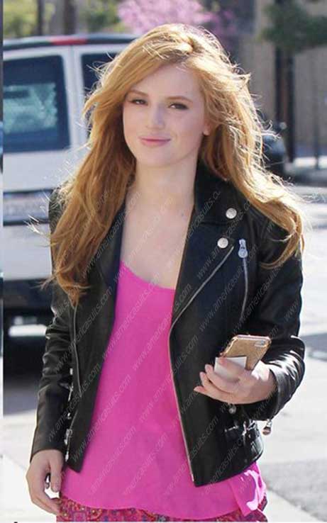 Bella Thorne Leather Jacket Bella-Thorne-leather-jacket1