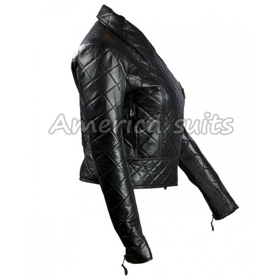 Quilted Black Leather Jacket Quilted Black Leather Jacket