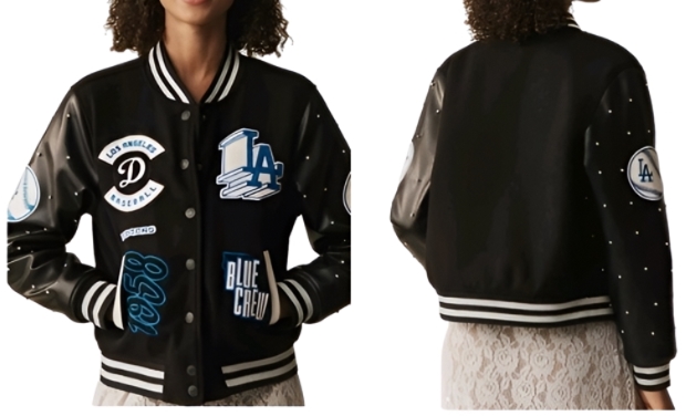Blue Crew Black Varsity Jacket Blue Crew Black Varsity Jacket