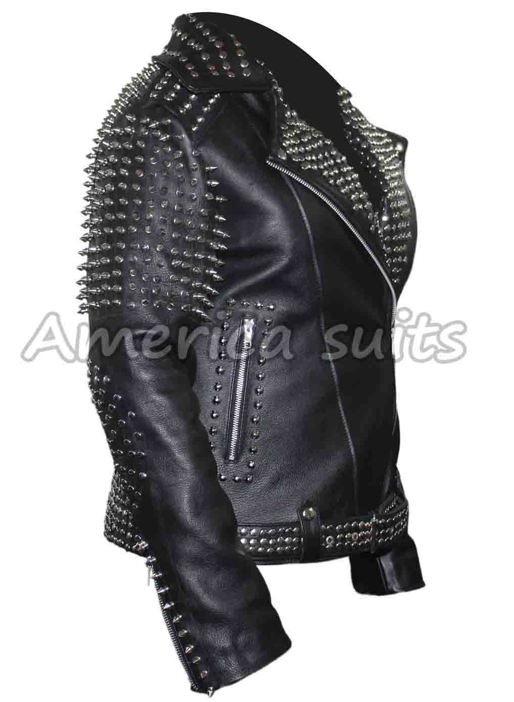 Studded Black Leather Jacket