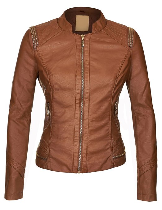 Brown Bomber Leather Jacket Brown Bomber Leather Jacket