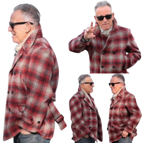 Bruce Springsteen Red Wool Coat