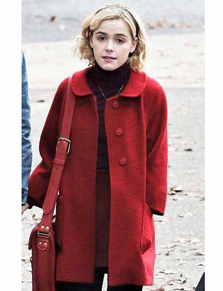 Chilling Adventures of Sabrina Kiernan Shipka Coat red-sabrina-coat