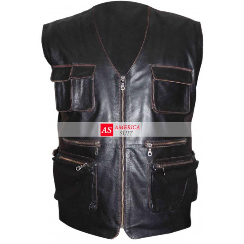 Chris Pratt Jurassic Park Black Leather Vest chris_pratt_vest