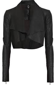 Womens cropped leather biker jacket cropped-jacket