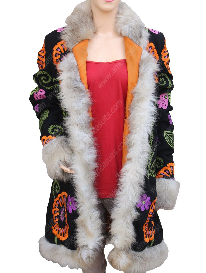 Carly Chaikin Mr Robot Fur Long Coat Carly Chaikin Mr Robot Fur Long Coat
