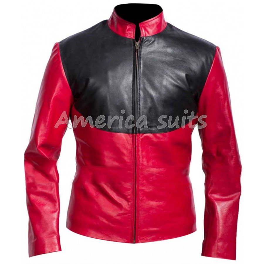 red squad leather jacket