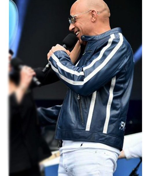 Fast and Furious 9 Concert Vin Diesel Blue Jacket Fast and Furious 9 Concert Vin Diesel Blue Jacket