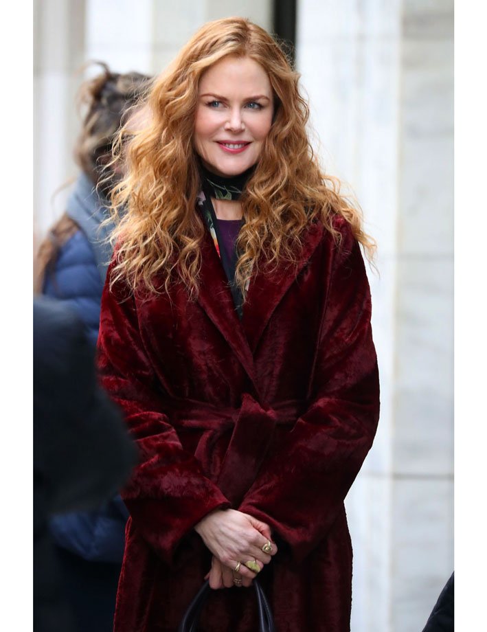 Nicole Kidman Red Velvet Coat Nicole Kidman Red Velvet Coat