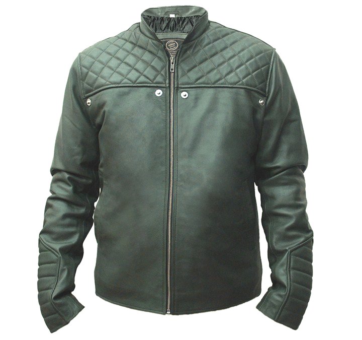 Stephan Amell Green Arrow Hooded Leather Jacket green-arrow-jacket-for-men
