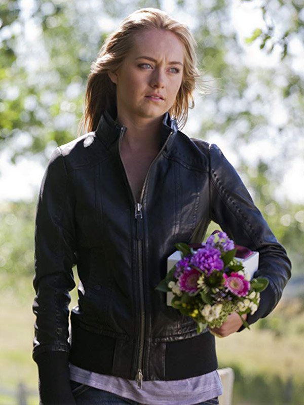 Heartland TV Series Amy Fleming Leather Jacket Heartland-Amy-Fleming-Black-Leather-Jacket