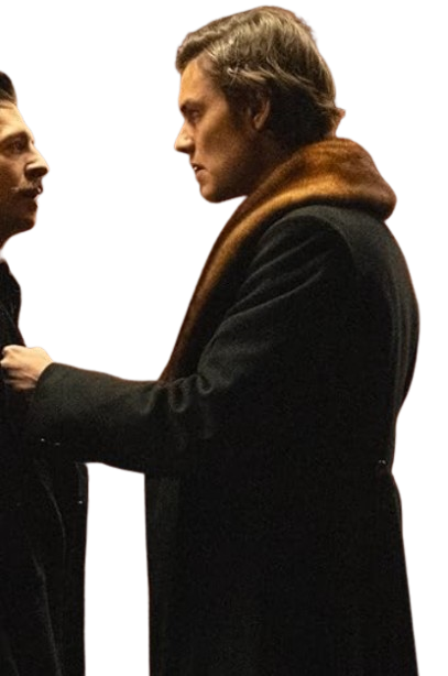 James Norton Black Fur Coat