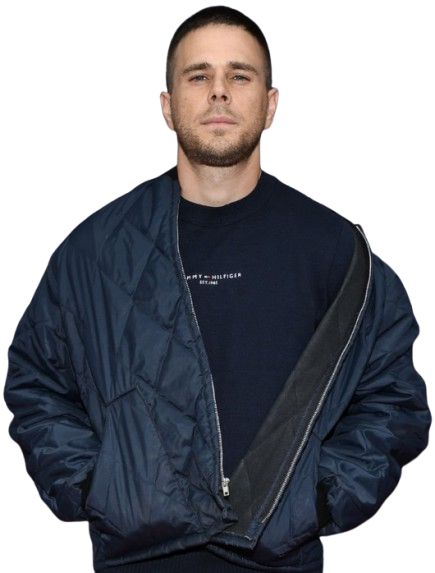 Jared Abrahamson Blue Quilted Bomber Jacket