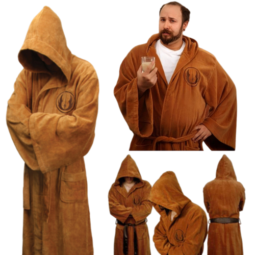 Jedi Fleece Brown Bathrobe