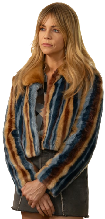 Kaitlin Olson High Potential Tv Series Fur Jacket