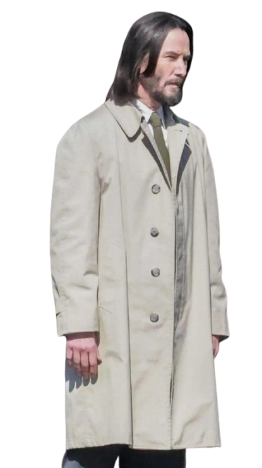 Keanu Reeves Good Fortune Gabriel Beige Coat