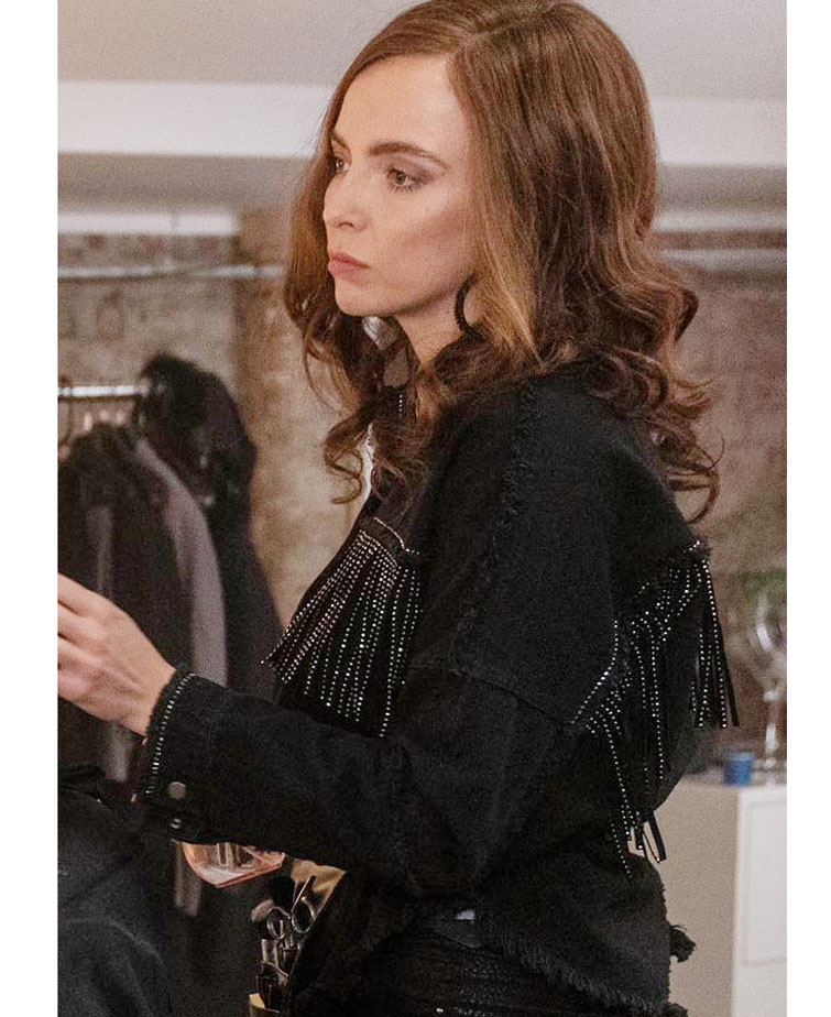 black fringed jacket