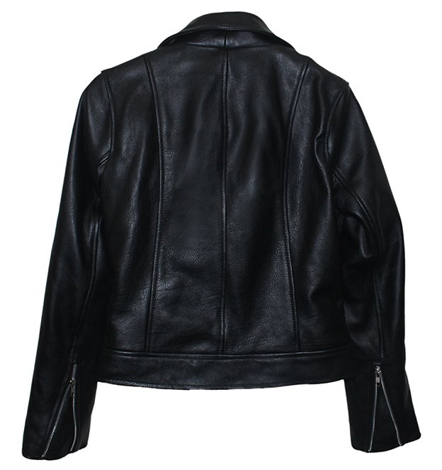 Kim Kardashian Black Biker Style Leather jacket For Women 3