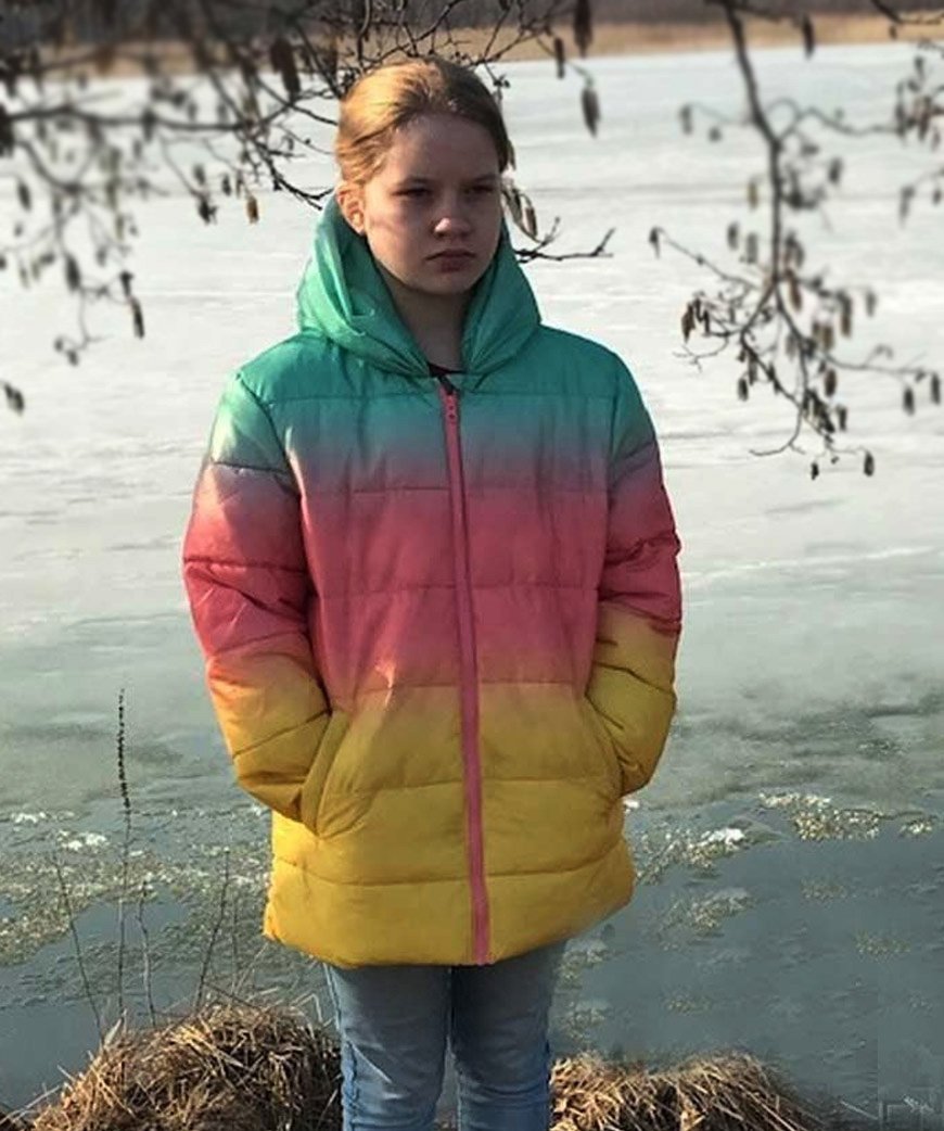 rainbow parka coat