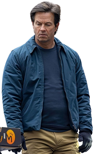 Mark Wahlberg The Family Plan 2 Blue Jacket Mark Wahlberg Blue Jacket